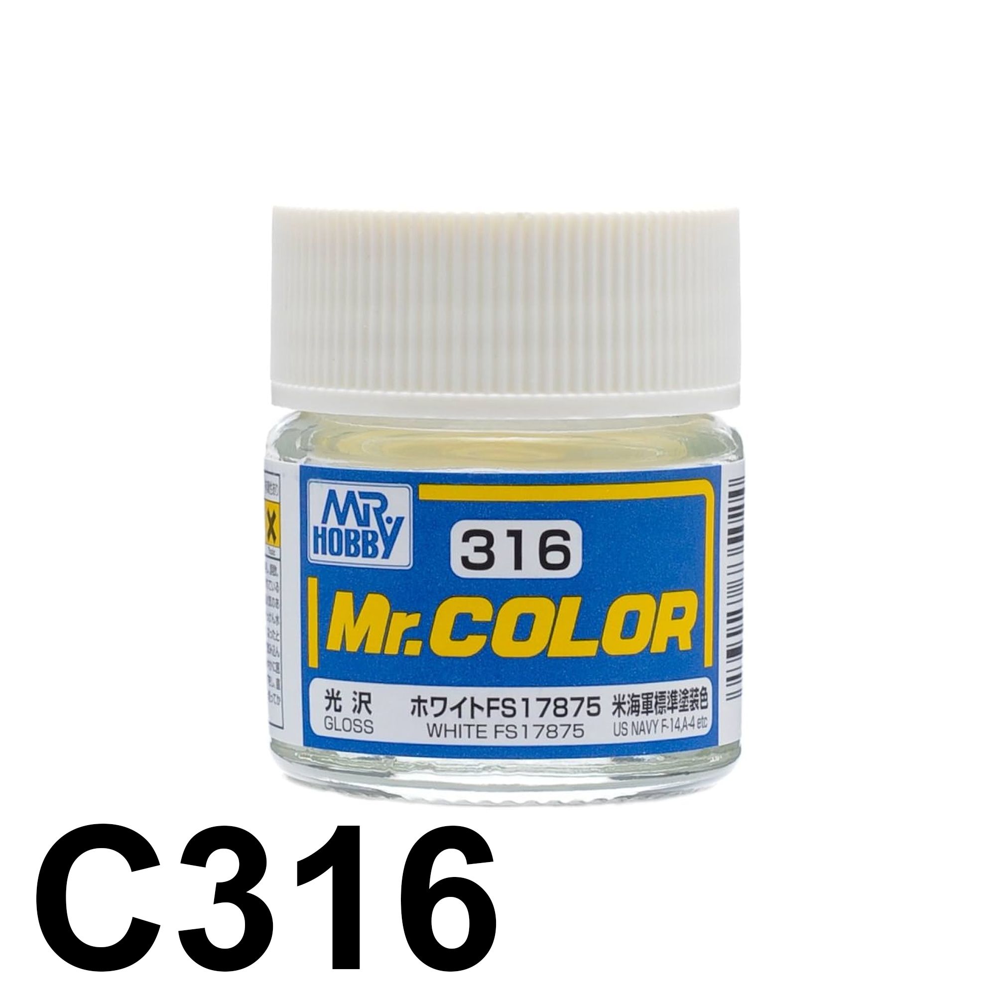  Lacquer C316 White FS17975 Gloss sơn mô hình màu Xám 10ml Mr.Hobby C316 
