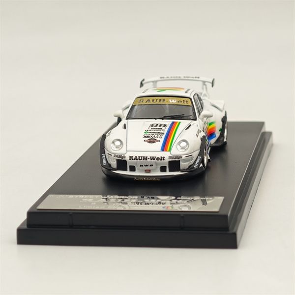  Mô hình xe Porsche 993 RWB White Apple Livery wipe body tỉ lệ 1:64 Street Weapon OT64049 