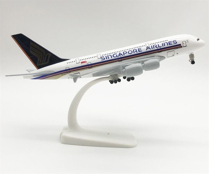  Mô hình máy bay Singapore Airline Airbus A380 20cm MB20017 