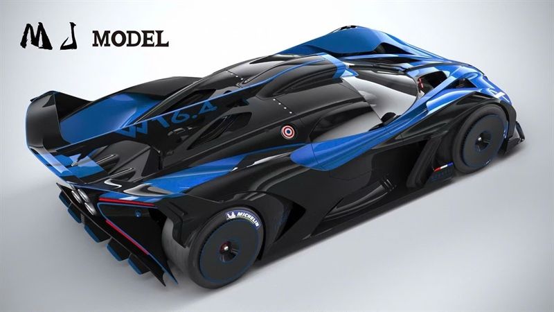 Mô hình xe Bugatti Bolide W16.4 tỉ lệ 1:64 MJ model OT64423 