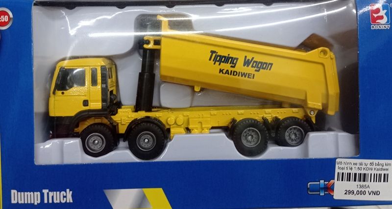  Mô hình xe tải tự đổ bằng kim loại tỉ lệ 1:50 KDW Kaidiwei 1385 