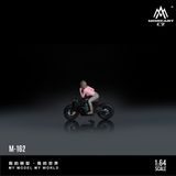  Mô hình nhân vật figure Black Iron Motorcycle Girl Suit tỉ lệ 1:64 MoreArt MO222162 