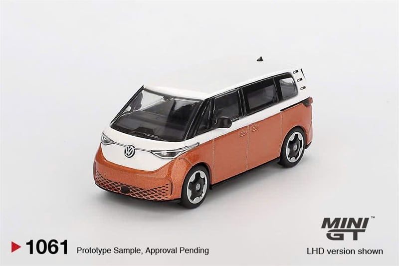  Mô hình xe Volkswagen ID.Buzz Candy White / Energetic Orange tỉ lệ 1:64 MiniGT MGT01061 