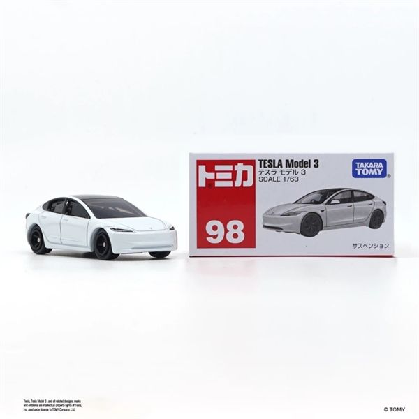  Mô hình xe Tesla Model 3 Box 24 No.98-11 tỉ lệ 1:63 Tomica 270089 