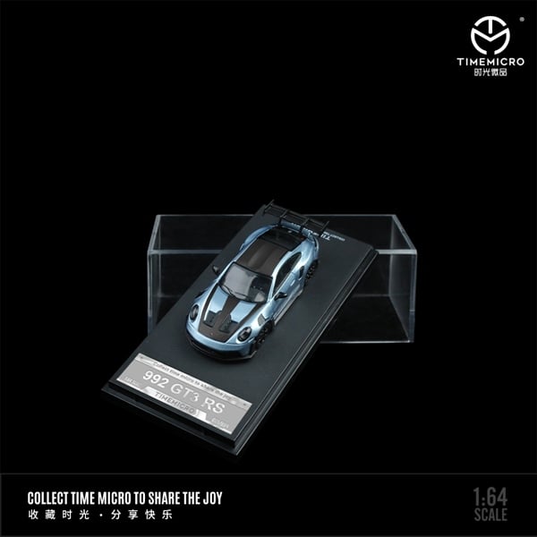  Mô hình xe Porsche 992 GT3 RS Glacier Blue tỉ lệ 1:64 Time Micro TM644635 