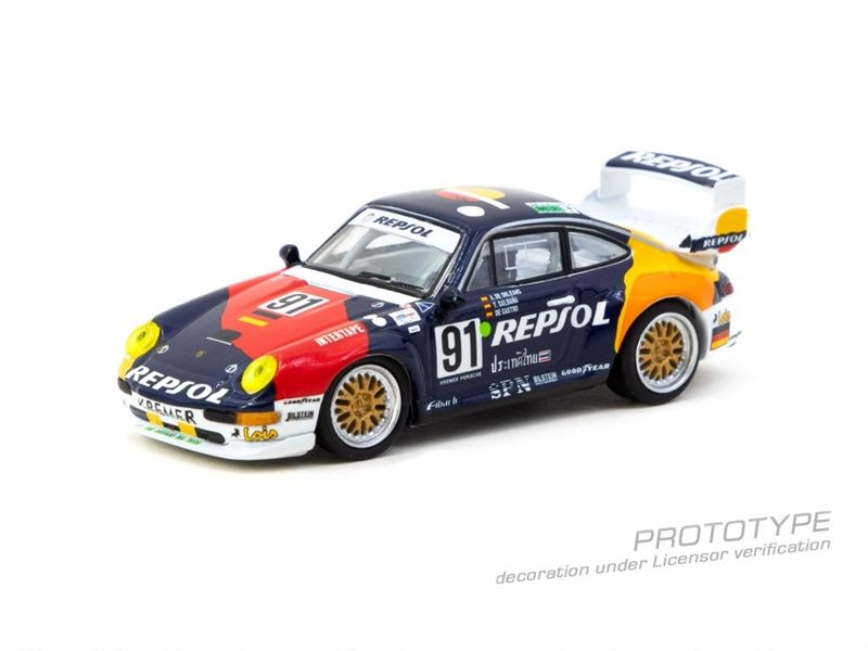  Mô hình xe Porsche 911 GT2 24h LE MANS 1995 #91 tỉ lệ 1:64 Tarmac Works T64S-004-REP 
