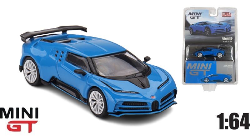  Mô hình xe Bugatti Centodieci blue sky bản card tỉ lệ 1:64 MiniGT MGT00586 