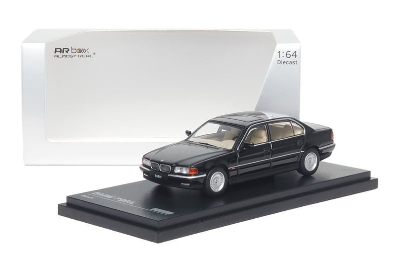  Mô hình xe BMW 750iL black tỉ lệ 1:64 Almost Real ARbox OT64398 