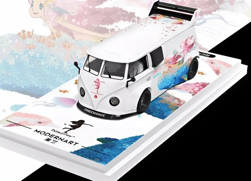  Mô hình xe Volkswagen T1 Van Dorothy Ocean tỉ lệ 1:64 Modern Art MD642941 