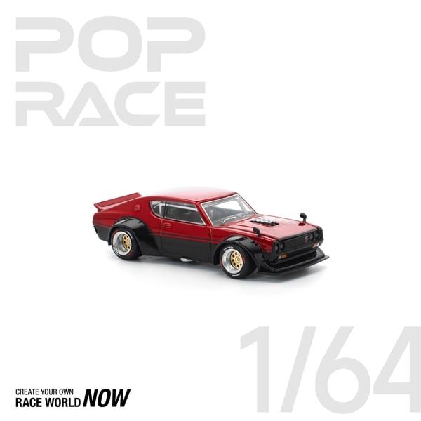  Mô hình xe Nissan KPGC110 Kenmeri - Red/Black tỉ lệ 1:64 Poprace PR640266 