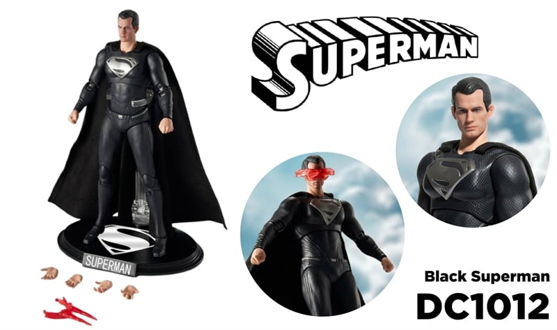  Mô hình nhân vật DC Justice League Black Superman ver Zack Snyder tỉ lệ 1:9 19CM FondJoy FG280 