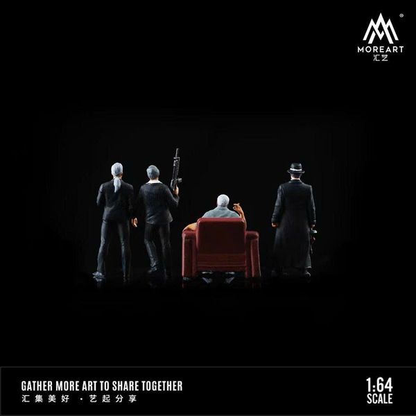  Mô hình nhân vật set figure 3 người Gang Boss Doll tỉ lệ 1:64 MoreArt MO223002 