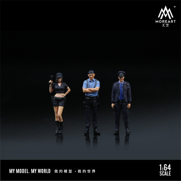  Mô hình nhân vật 3 figure police tỉ lệ 1:64 MoreArt MO223036 