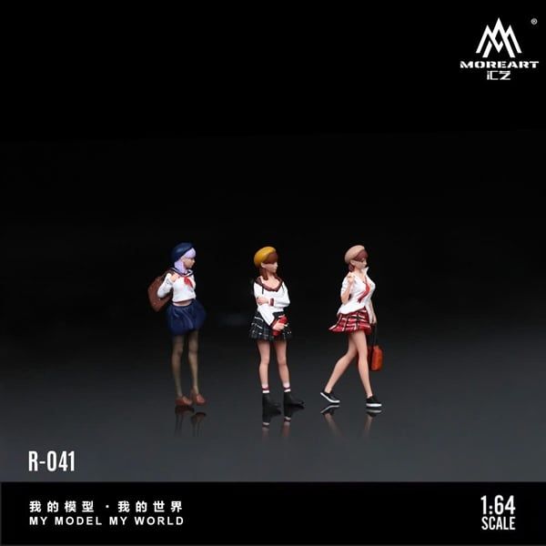  Mô hình set 3 nhân vật JK Girl Doll tỉ lệ 1:64 MoreArt R-041 