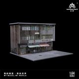  Hộp trưng bày mô phỏng 2 căn chung cư Hong Kong có sân đỗ xe - có đèn kích thước 30x20x20cm tỉ lệ 1:64 MoreArt MO936501 