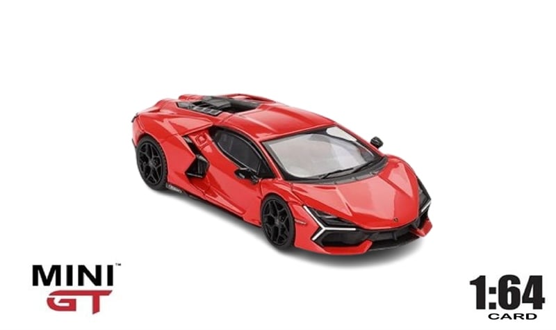  Mô hình xe Lamborghini Revuelto Arancio Dac Lucido bản card tỉ lệ 1:64 MiniGT x Mijio MGT00774-MJ 