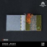  Hộp trưng bày mô phỏng sa bàn bãi đỗ xe kèm đường ray kích thước 18x8.5x8.6cm Railway Scenery tỉ lệ 1:64 MoreArt MO901322 