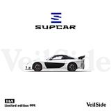  Mô hình xe Mazda RX7 Veilside white limited 999pcs tỉ lệ 1:64 Supcar SC64041 