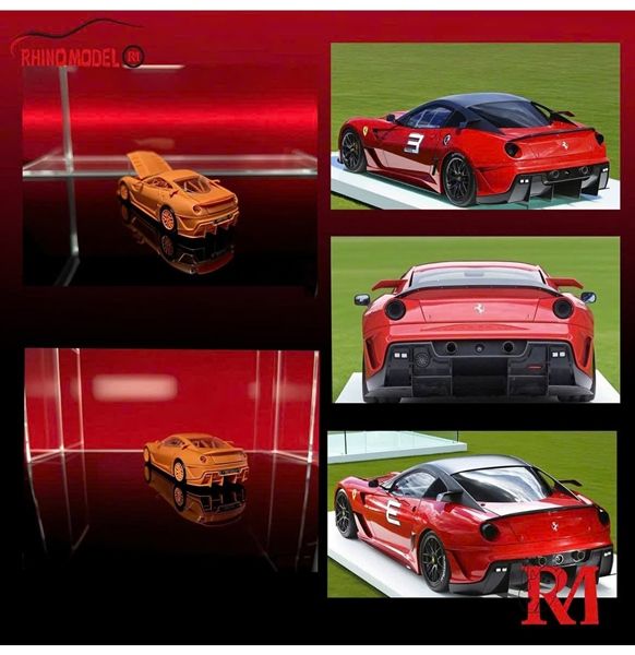  Mô hình xe Ferrari 599xx Evolution mở được capo tỉ lệ 1:64 Rhino model OT64444 