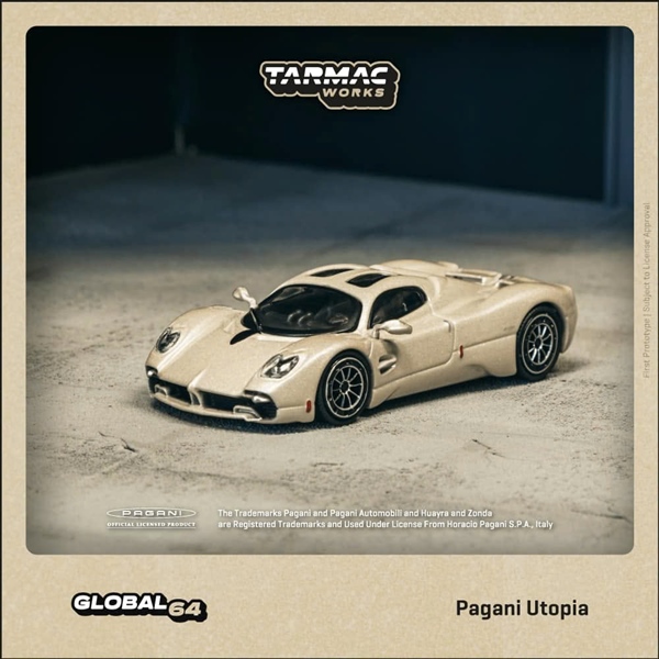  Mô hình xe Pagani Utopia, Rinascimento tỉ lệ 1:64 Tarmac Works T64G-TL055-BI 
