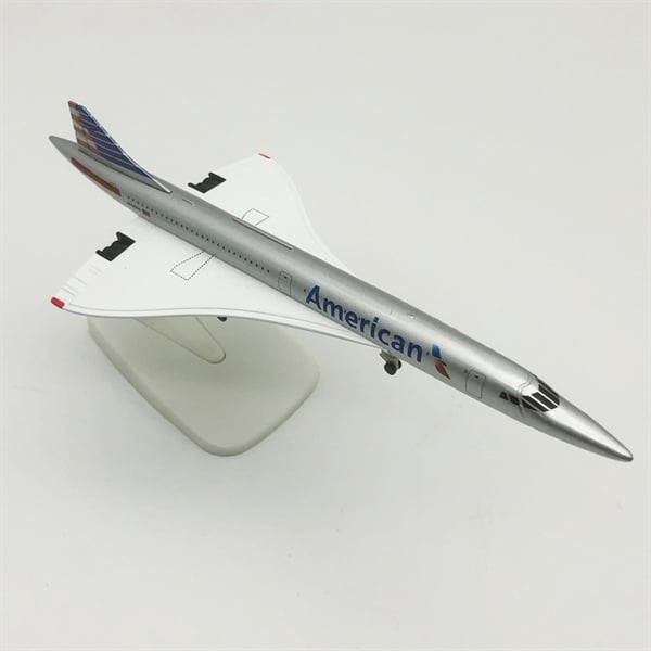  Mô hình máy bay phản lực Concorde American Airlines có bánh xe kích thước 20cm MB20135 