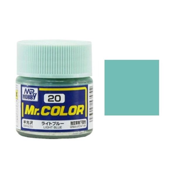  Lacquer C20 Light Blue sơn mô hình màu xanh nhạt 10ml Mr.Hobby C20 