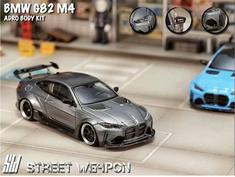  Mô hình xe BMW G82 M4 hợp kim tỉ lệ 1:64 Street Weapon OT64278 