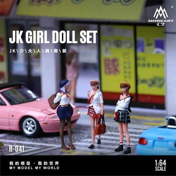  Mô hình set 3 nhân vật JK Girl Doll tỉ lệ 1:64 MoreArt R-041 