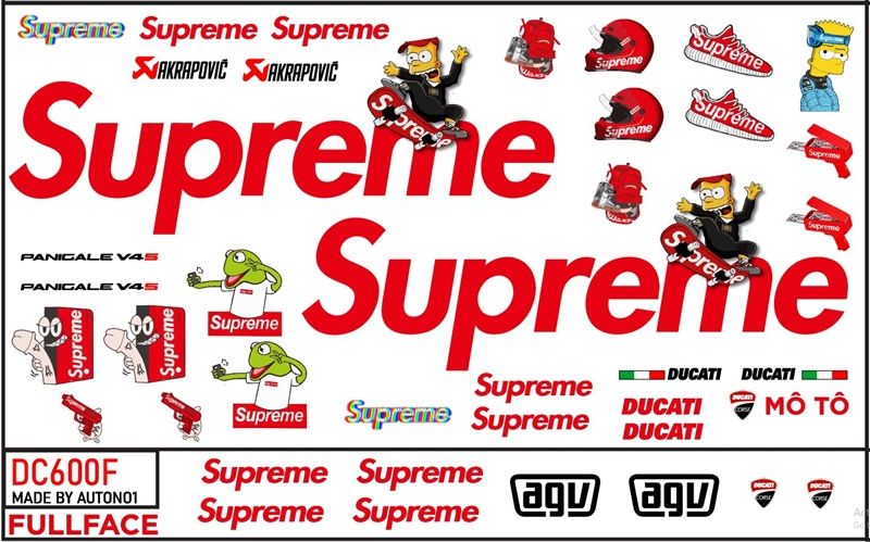  Decal nước độ Ducati Panigale V4S Supreme Red - Decal fullface Ducati Supreme tỉ lệ 1:12 Autono1 DC600f 