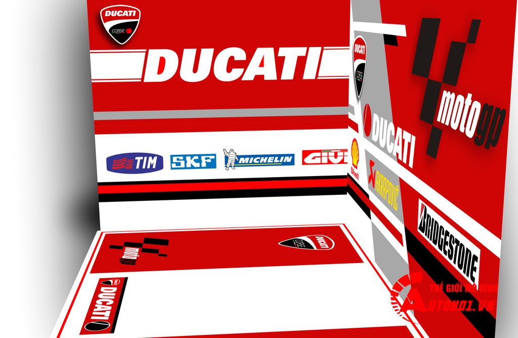 DIORAMA DECOR SHOWROOM DUCATI MÔ TÔ GP 1:18 20X18X15CM PK064