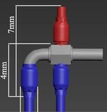  Phụ kiện đầu bấm ngắt van dây dầu titan (10 cái) độ cho mô tô tỉ lệ 1:12 Autono1 PK240 