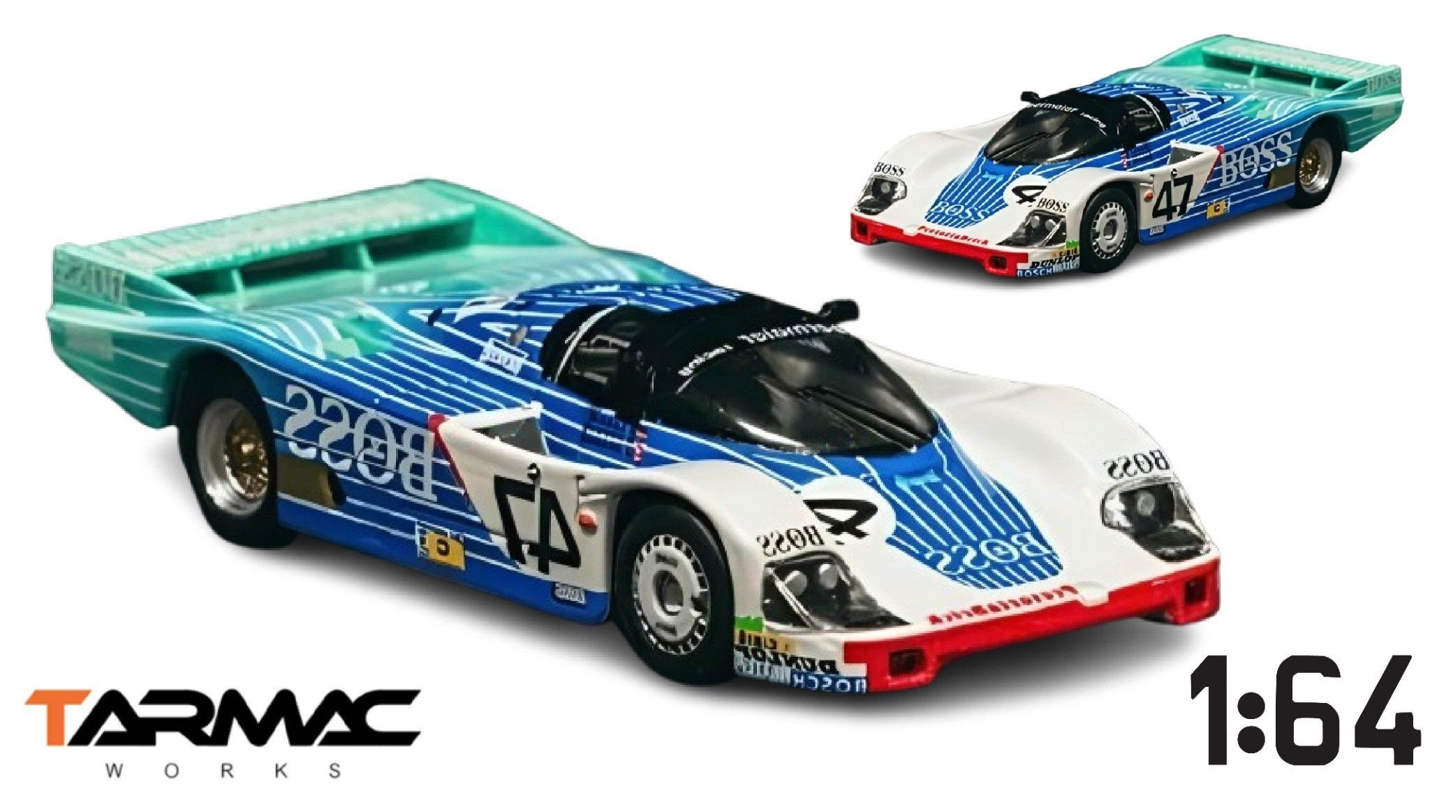  Mô hình xe Porsche 956, Le Mans 1984 #47 tỉ lệ 1:64 Tarmac Works T64S-019-84LM47 