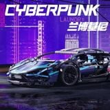  Mô hình xe ô tô lắp ghép Lamborghini CyberPunk galaxy 1314pcs tỉ lệ 1:14 LG021 