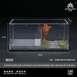  Hộp trưng bày mô phỏng sa bàn bãi đỗ xe kèm đường ray kích thước 18x8.5x8.6cm Railway Scenery tỉ lệ 1:64 MoreArt MO901322 