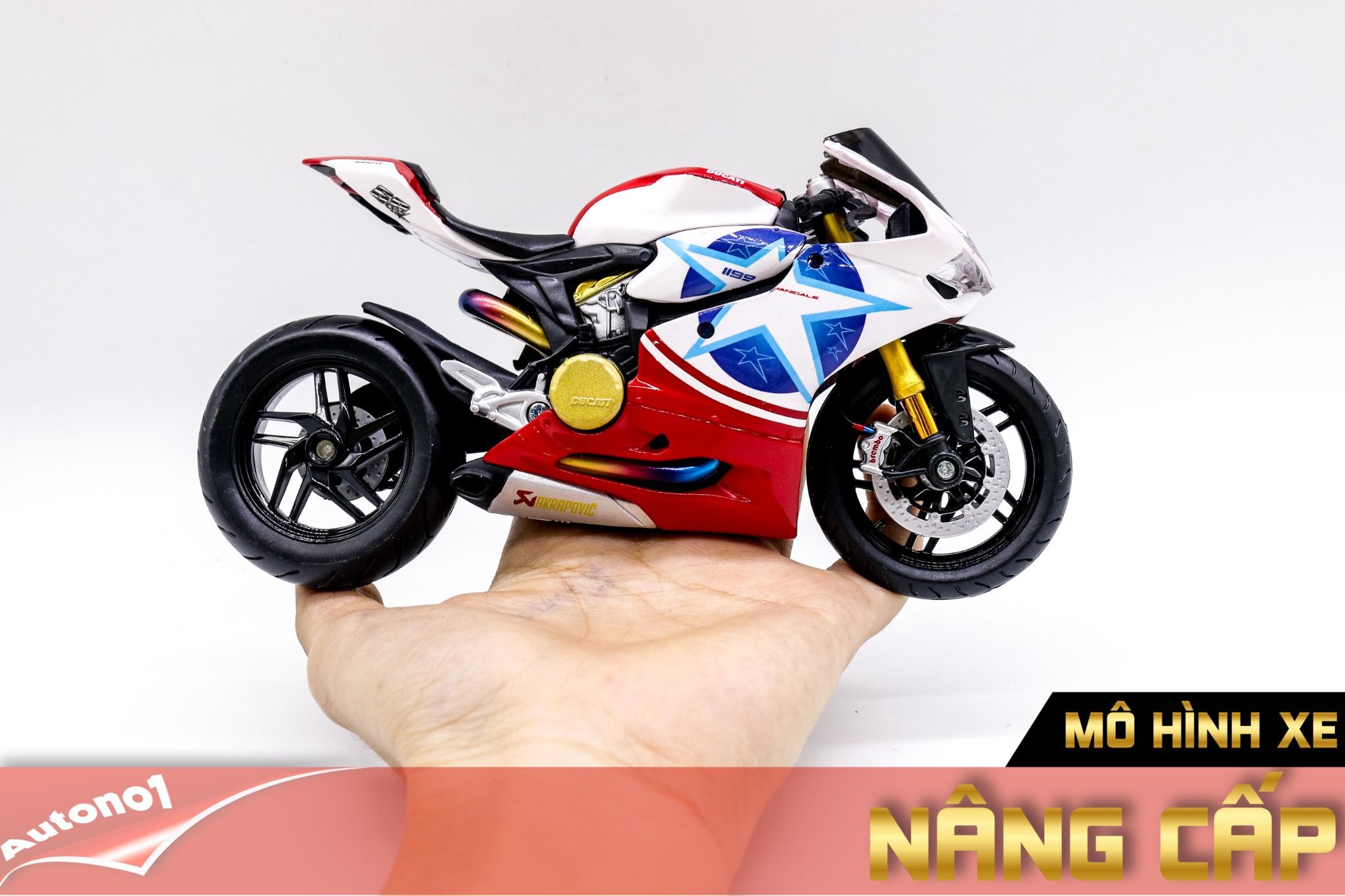  Mô hình xe độ Ducati 1199 Panigale Custom Nicky Hayden 69 1:12 Autono1 D220g 