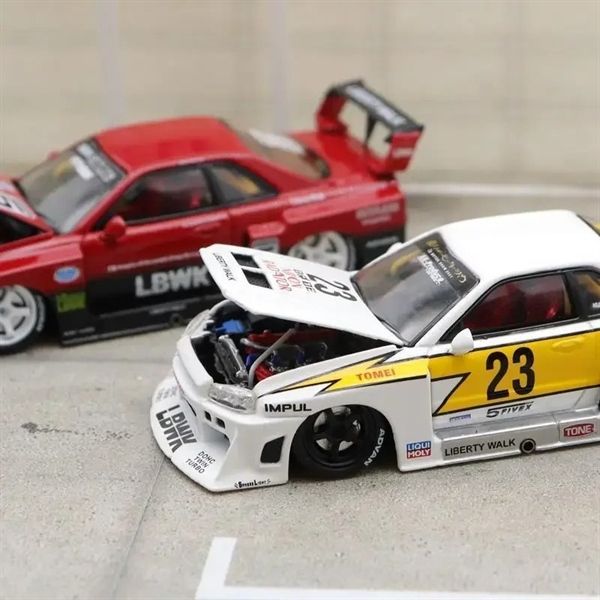  Mô hình xe Nissan Super Silhouette ER34 LBWK #23 Special Edition LIMITED 500 PCS tỉ lệ 1:64 Street weapon OT64046 