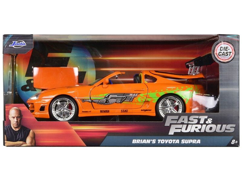  Mô hình xe Fast & Furious 1995 Toyota Supra-Orange tỉ lệ 1:24 Jada Toys 97168 