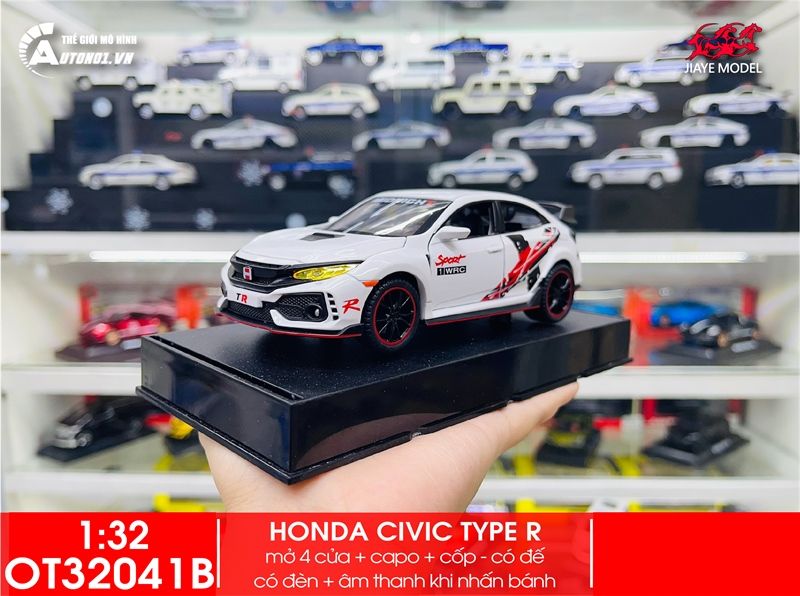  Mô hình xe Honda Civic Hatchback Limited Type R 1:32 Jiaye mode lVB32571 OT32041 