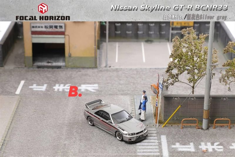  Mô hình xe Nissan Mine's Skyline GT-R R33(BCNR33) tỉ lệ 1:64 Focal Horizon OT64321 