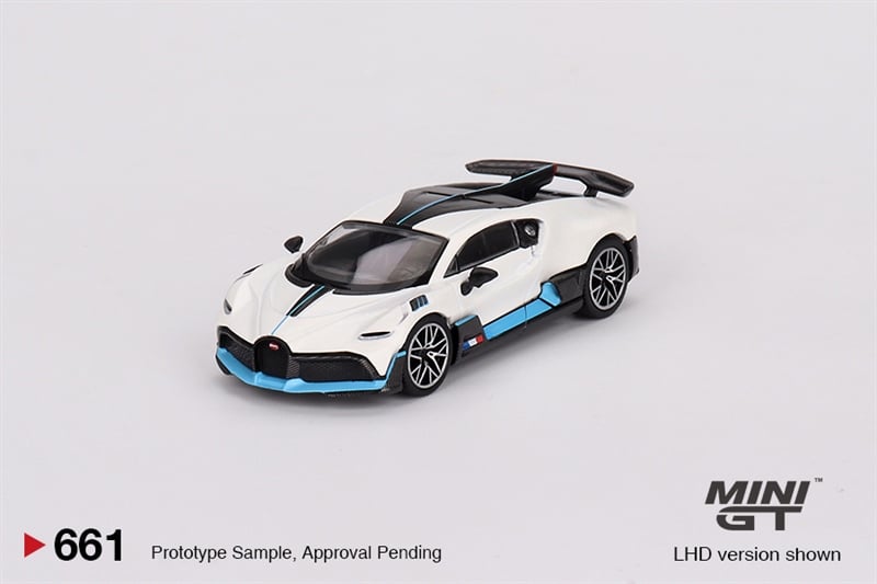  Mô hình xe Bugatti Divo White 2022 bản card tỉ lệ 1:64 MiniGT x Mijio MGT00661 