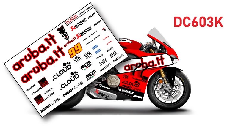  DECAL NƯỚC ĐỘ DUCATI PANIGALE V4 ARUBA.IT TỈ LỆ 1:12 AUTONO1 DC603K 