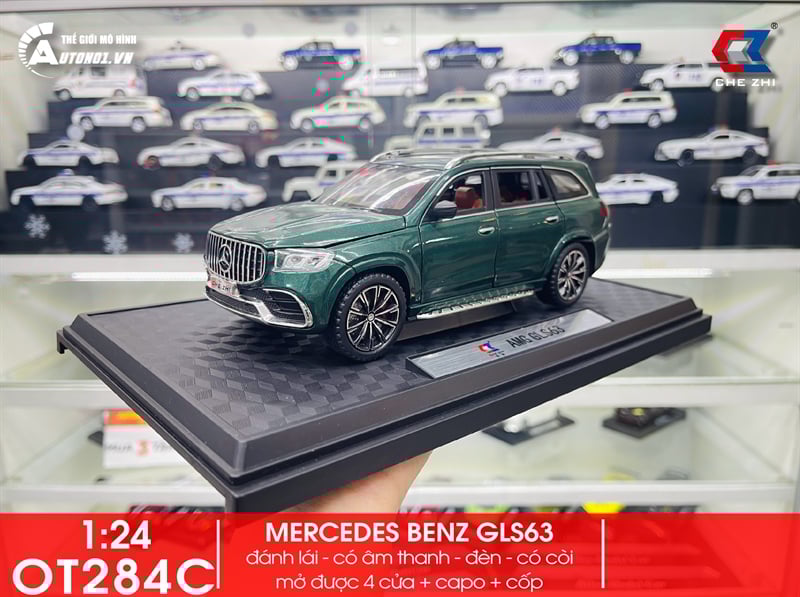  Mô hình xe Mercedes - Benz GLS63 AMG full open - đánh lái tỉ lệ 1:24 Chezhi CZ134P OT24070 