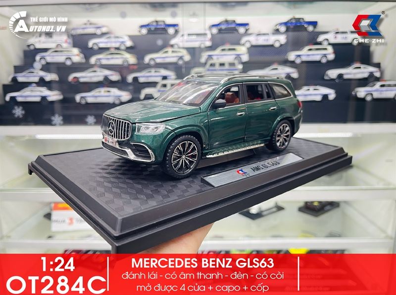  Mô hình xe Mercedes - Benz GLS63 AMG full open - đánh lái tỉ lệ 1:24 Chezhi CZ134P OT24070 