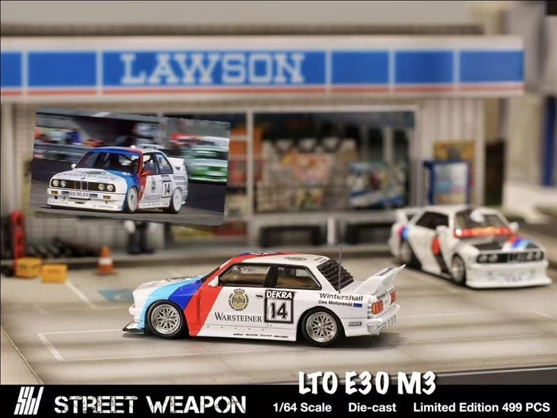  Mô hình xe BMW E30 M3 LTO Modified Diecast Model tỉ lệ 1:64 Street Weapon OT64390 