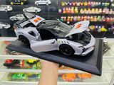  Mô hình xe Ferrari SF90 XX Stradale Giallo Modena silver full open tỉ lệ 1:18 Bburago 18-16020 OT18013 