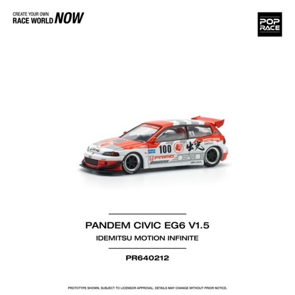  Mô hình xe PANDEM CIVIC EG6 v1.5 IDEMITSU MOTION INFINITE tỉ lệ 1:64 Poprace PR640212 