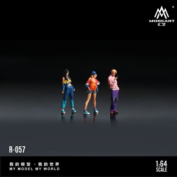  Set mô hình nhân vật 3 người 2 nữ - 1 nam đẹp trai handsome and beauty doll tỉ lệ 1:64 MoreArt MO223057 