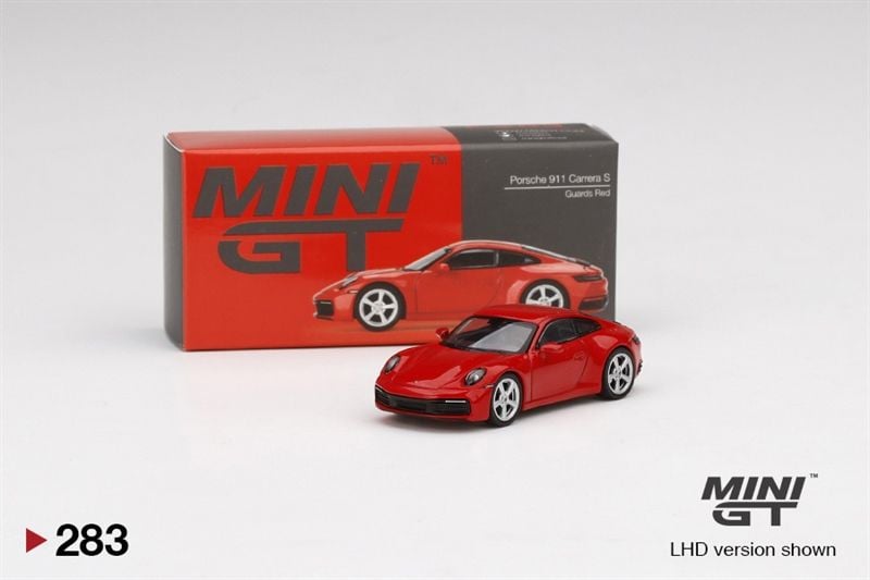  Mô hình xe Porsche 911 (992) Carrera S Guards Red tỉ lệ 1:64 MiniGT MGT00283 