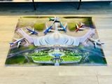  Diorama sân bay Long Thành bãi đáp đường băng in PP cán mờ chống nước bụi bẩn khổ dài 120cm cho máy bay mô hình 16cm 20cm 1:200 1:400 DR041 