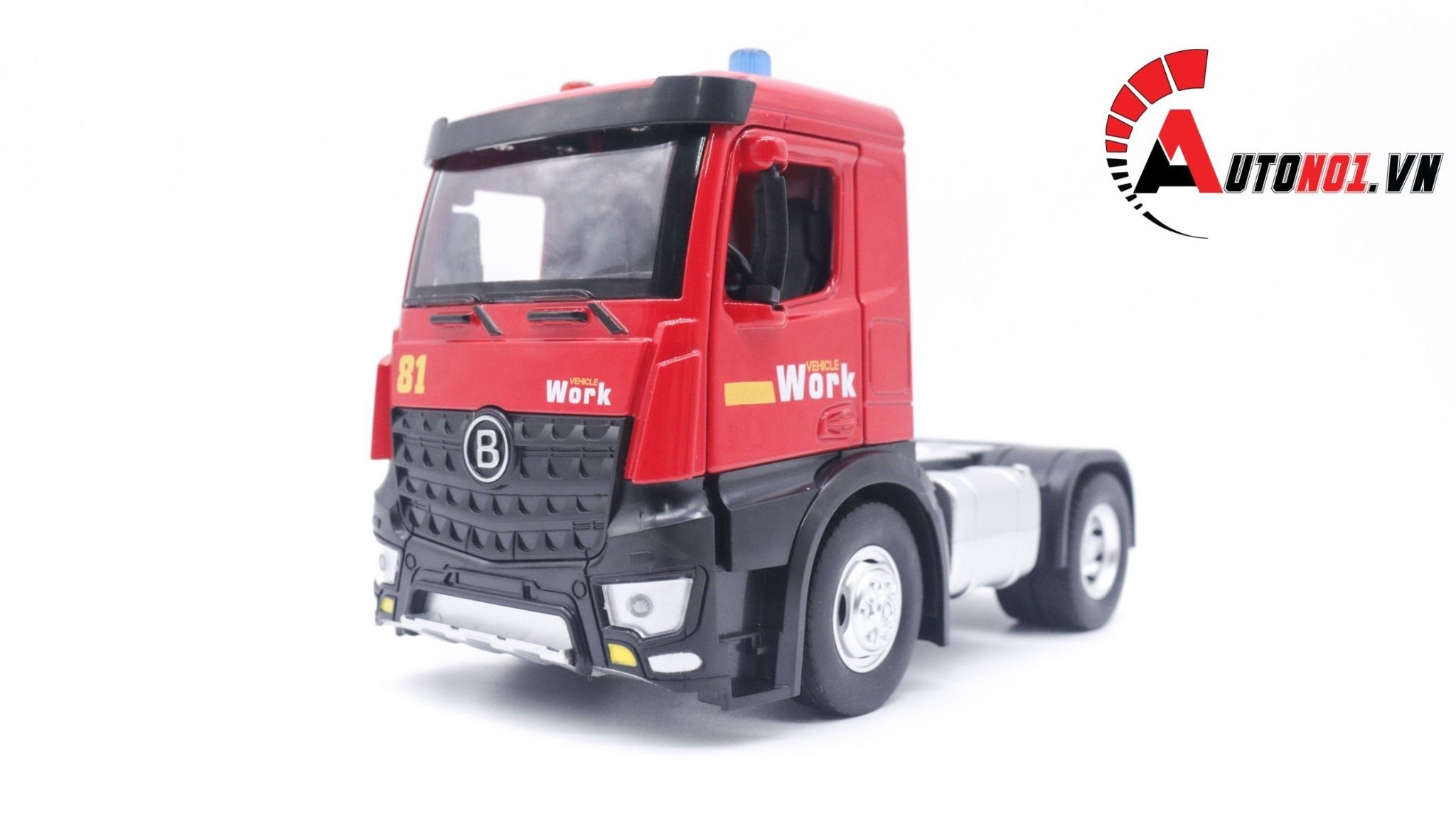  Mô hình xe container tỉ lệ 1:24 đầu kim loại - thùng xe nhựa Metal DieCast OT195 